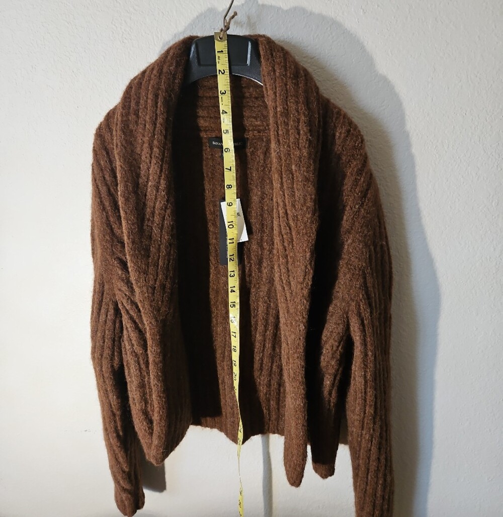 Banana Republic Women’s Brown Shawl Collar Cardigan Sweater - Picture 2 of 6